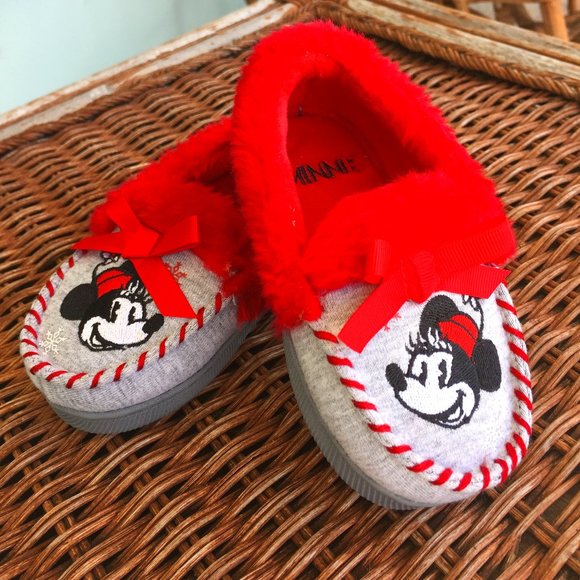 Disney Other - Disney Toddler Minnie Mouse Slippers